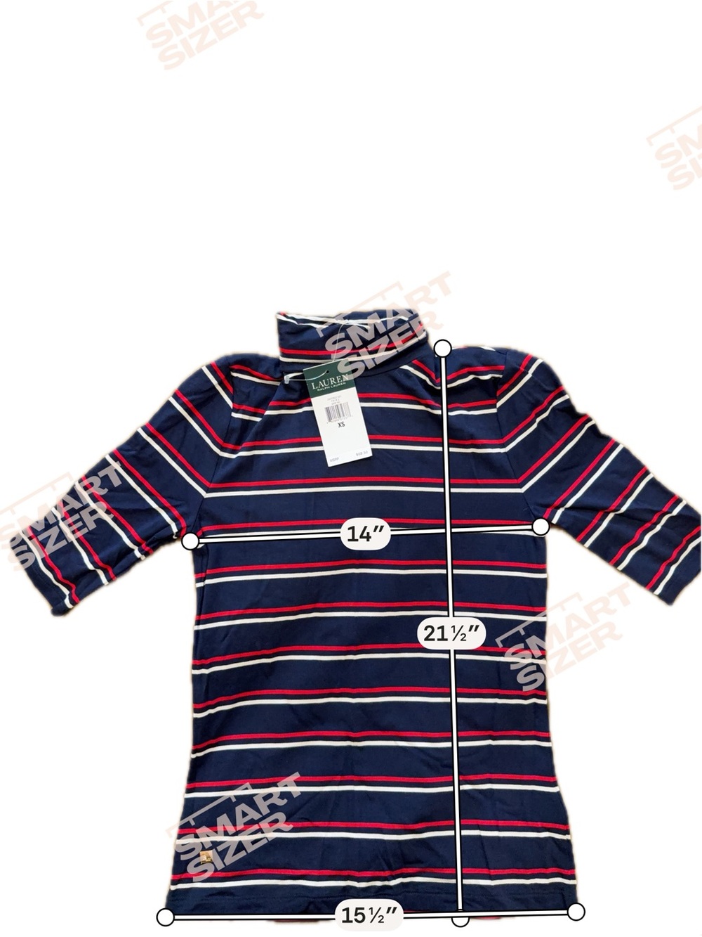 Ralph Lauren Navy Striped Long Sleeve Tee - Picture 5 of 5